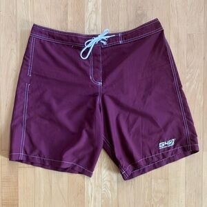 3/$20 Burgundy board shorts Large Girls4Sport